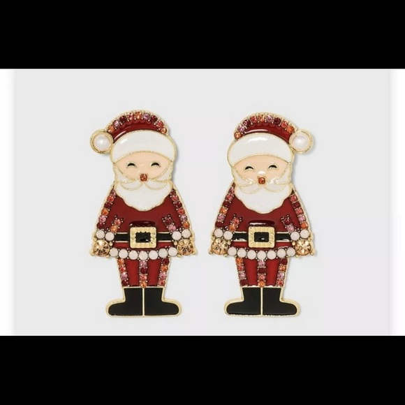Bauble Bar Santa Earrings - Picture 1 of 2